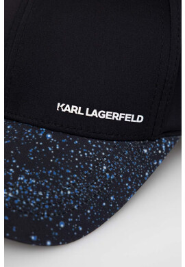Karl Lagerfeld Шапка с козирка в черно с десен - Pepit.bg