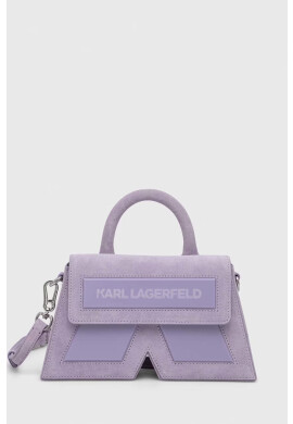 Karl Lagerfeld Велурена чанта ICON K CROSSBODY SUEDE - Pepit.bg