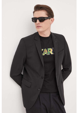 Karl Lagerfeld Вълнено сако в черно - Pepit.bg