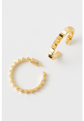 Kat Maconie Обици Prism Stud Medium Hoop Earrings - Pepit.bg