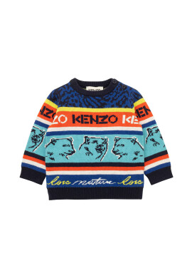 Kenzo kids Бебешки пуловер от лека материя - Pepit.bg