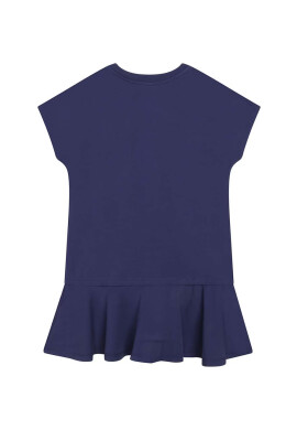 Kenzo kids Детска рокля в тъмносиньо къс модел разкроен модел - Pepit.bg