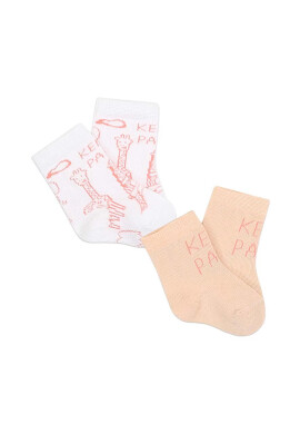 Kenzo kids Детски чорапи (2 броя) в розово - Pepit.bg