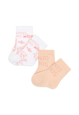 Kenzo kids Детски чорапи (2 броя) в розово - Pepit.bg
