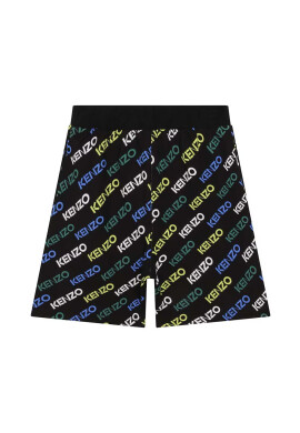 Kenzo kids Детски къси панталони в черно с регулируема талия - Pepit.bg