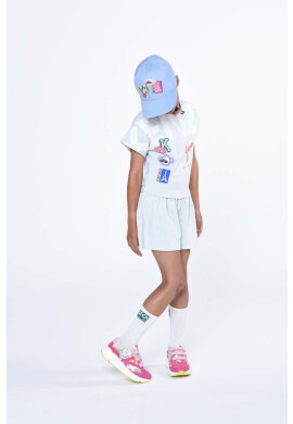 Kenzo kids Детски памучен гащеризон в синьо - Pepit.bg