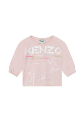Kenzo kids Детски памучен комплект в оранжево - Pepit.bg