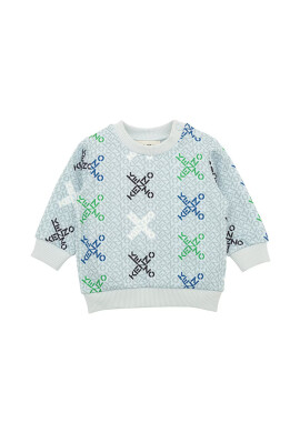 Kenzo kids Детски памучен суичър с десен - Pepit.bg