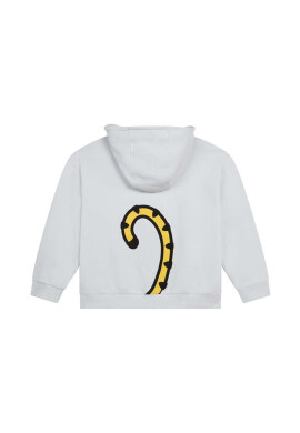 Kenzo kids Детски памучен суичър в синьо с качулка с принт - Pepit.bg