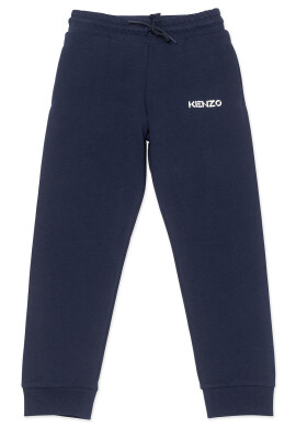 Kenzo kids Детски панталон в тъмносиньо с принт - Pepit.bg