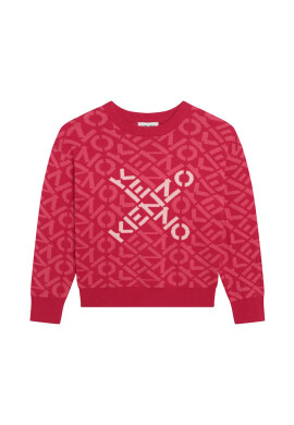 Kenzo kids Детски пуловер в розово от лека материя - Pepit.bg