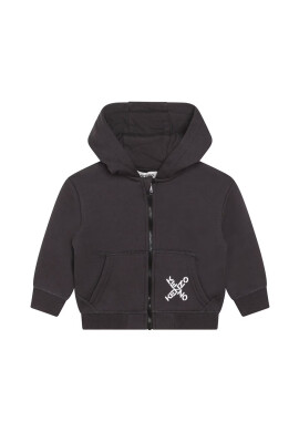 Kenzo kids Детски суичър в сиво с принт - Pepit.bg
