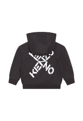 Kenzo kids Детски суичър в сиво с принт - Pepit.bg