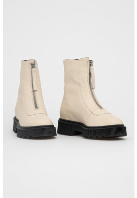 Kurt Geiger London Кожени боти Stint дамски в прозрачен цвят с платформа - Pepit.bg