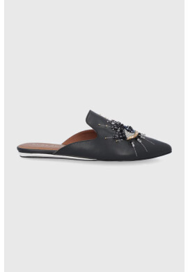 Kurt Geiger London Кожени чехли Olive Eye дамски в черно 4751800109 - Pepit.bg