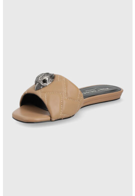 Kurt Geiger London Кожени чехли дамско в кафяво - Pepit.bg