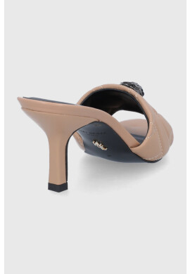 Kurt Geiger London Кожени чехли Camel дамски в кафяво с ток стилето - Pepit.bg