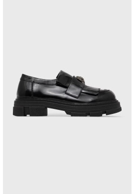 Kurt Geiger London Кожени мокасини Bird Eagle в черно с равна подметка 8490000109 - Pepit.bg