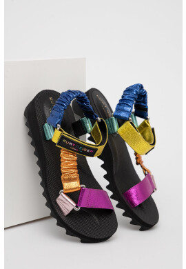 Kurt Geiger London Кожени сандали дамски с платформа - Pepit.bg