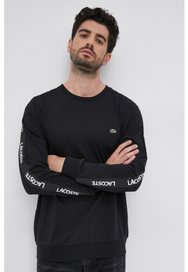 Lacoste Блуза с дълги ръкави в черно с изчистен дизайн - Pepit.bg