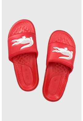 Lacoste Чехли Croco Dualiste в червено - Pepit.bg