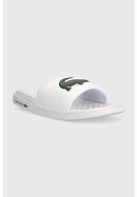 Lacoste Чехли CROCO DUALISTE в бяло 43CFA0040 - Pepit.bg