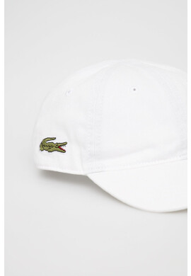Lacoste Детска памучна шапка в бяло с апликация - Pepit.bg
