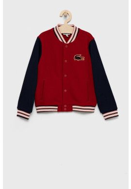 Lacoste Детски суичър в бордо с апликация - Pepit.bg