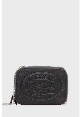 Lacoste Кожена чанта в черно - Pepit.bg