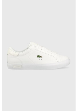 Lacoste Кожени маратонки POWERCOURT в бяло 41SMA0030 - Pepit.bg