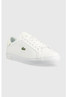 Lacoste Кожени маратонки POWERCOURT в бяло 41SMA0030 - Pepit.bg