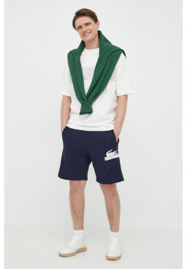 Lacoste Памучен къс панталон в тъмносиньо - Pepit.bg
