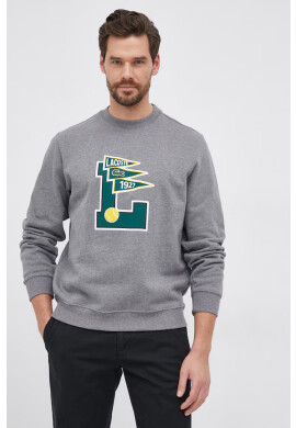 Lacoste Памучен суичър мъжка в черно с принт - Pepit.bg
