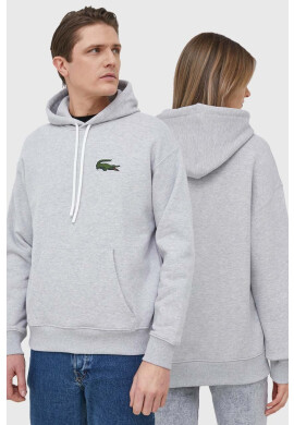Lacoste Памучен суичър в сиво меланж на - Pepit.bg