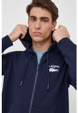Lacoste Памучен суичър в розово с десен - Pepit.bg