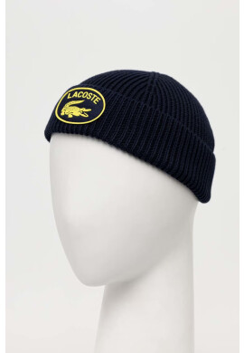 Lacoste Памучна шапка в тъмносиньо от памук - Pepit.bg