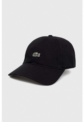 Lacoste Памучна шапка с козирка в черно с апликация - Pepit.bg