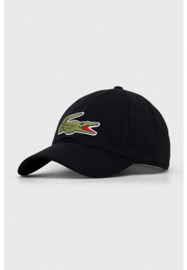 Lacoste Памучна шапка с козирка в черно с апликация - Pepit.bg