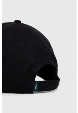 Lacoste Памучна шапка с козирка в черно с апликация - Pepit.bg