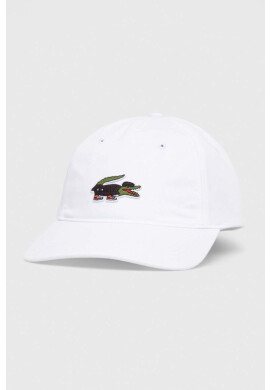 Lacoste Памучна шапка x Netflix в бяло с апликация - Pepit.bg