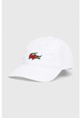 Lacoste Памучна шапка x Netflix в бяло с апликация - Pepit.bg