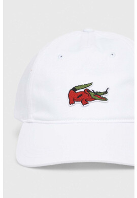Lacoste Памучна шапка x Netflix в бяло с апликация - Pepit.bg