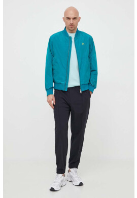 Lacoste Памучна тениска в тюркоазено с изчистен дизайн - Pepit.bg