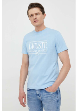 Lacoste Памучна тениска в бяло с принт - Pepit.bg