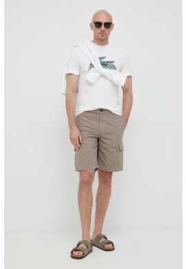 Lacoste Памучна тениска в бяло с принт - Pepit.bg