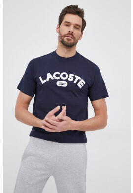 Lacoste Памучна тениска в червено - Pepit.bg