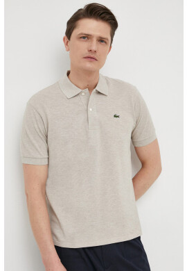 Lacoste Памучна тениска с яка меланж на - Pepit.bg