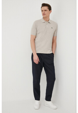 Lacoste Памучна тениска с яка меланж на - Pepit.bg
