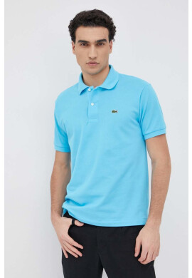 Lacoste Памучна тениска с яка в розово с изчистен дизайн - Pepit.bg