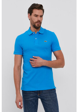 Lacoste Памучна тениска с яка в розово с изчистен дизайн - Pepit.bg
